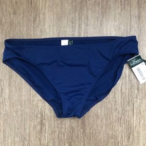 Lauren Ralph Lauren Blue Hipster Bikini Bottom